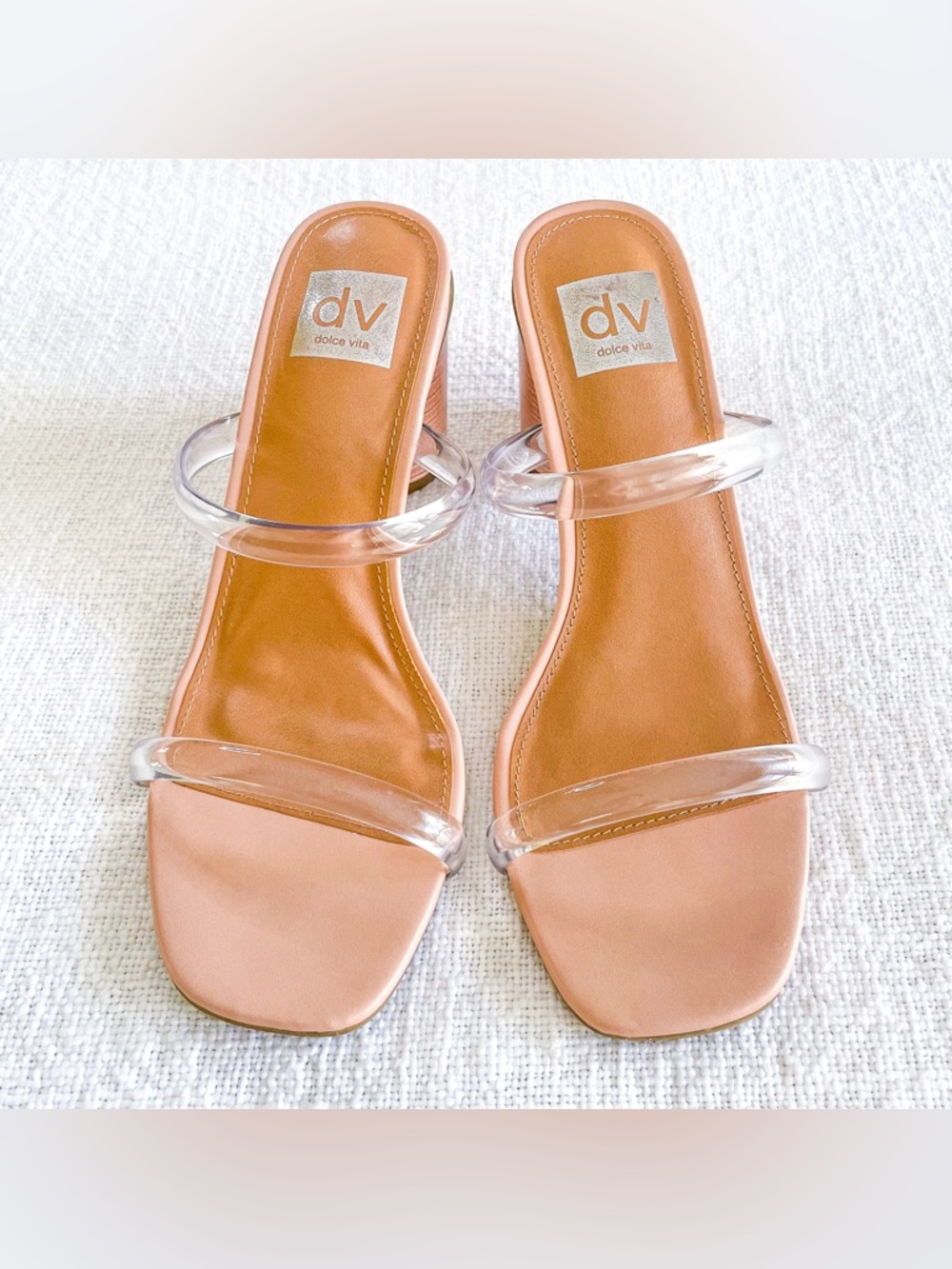 Dolce Vita neutral strappy heels. - Picture 3 of 13